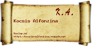 Kocsis Alfonzina névjegykártya